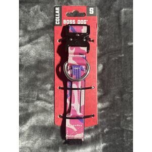 Boss Dog Tactical Adjustable Collar Camo Pink Small 1.2in x 13in-16in